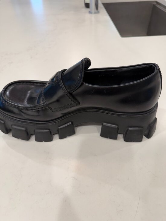 Monolith brushed leather loafers main image 6